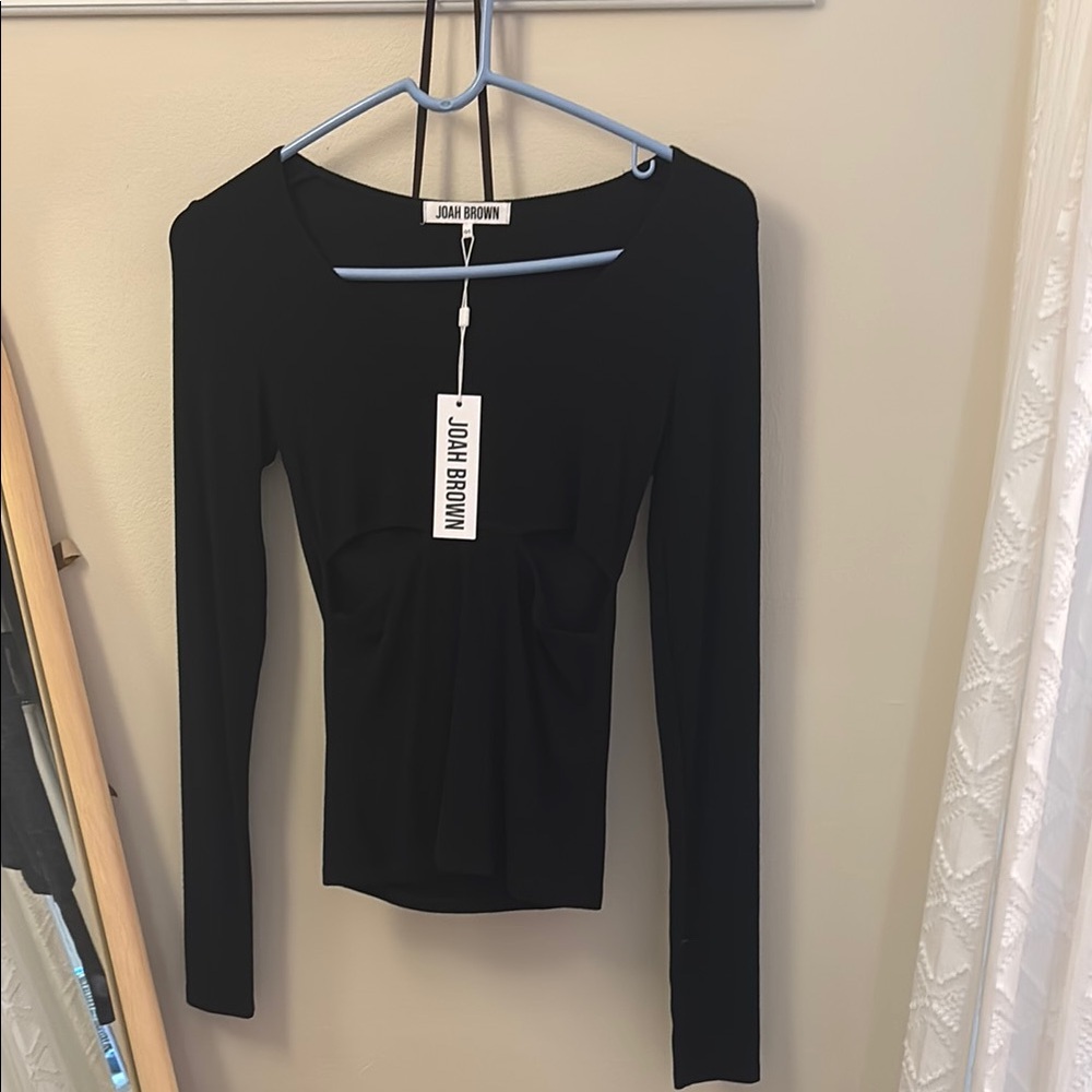 Joah Brown Black Fitted Bodysuit